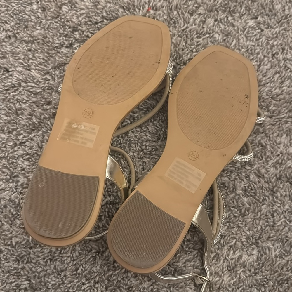 Steve Madden Gold Strappy Sandals - Picture 3 of 3